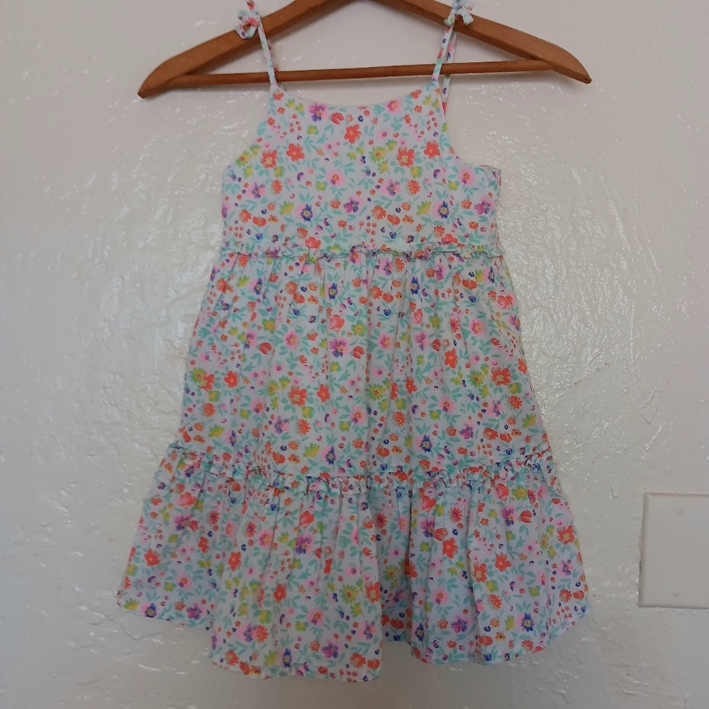 Oshkosh Bgosh Girl's Dress Sz 5T Floral Tiered Summer Sleeveless